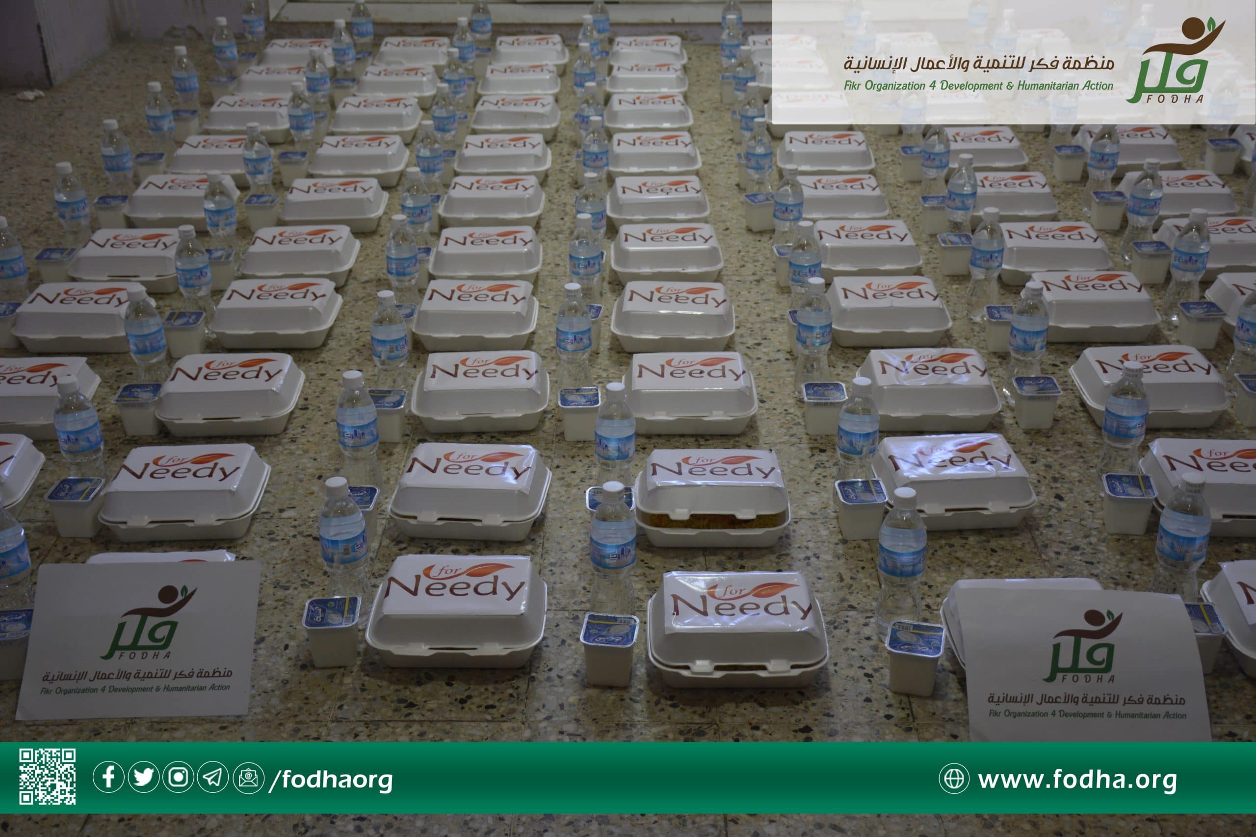 Fikr Organization for Development and Humanitarian Action implements a project to distribute 80 lunches